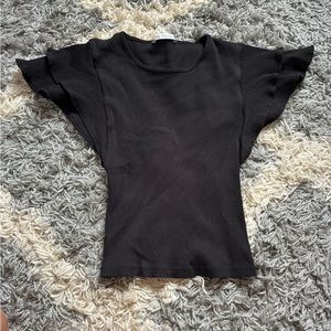 ZARA Ruffled Side Shirt
